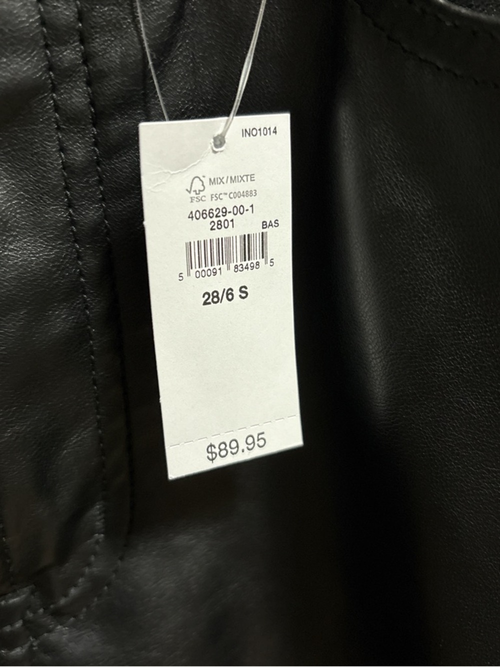 GAP Black Faux Leather Straight-Leg Pants - Picture 2 of 5